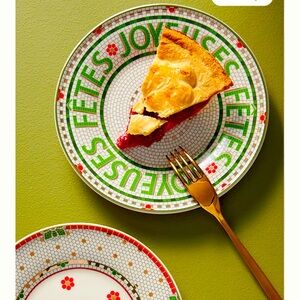 Anthropologie Festive Bistro Dessert Plates
